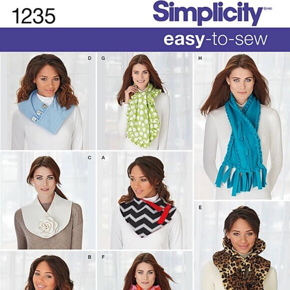 Simplicity Creative Patterns 1235 Assorted Scarves - Picture 2 of 3